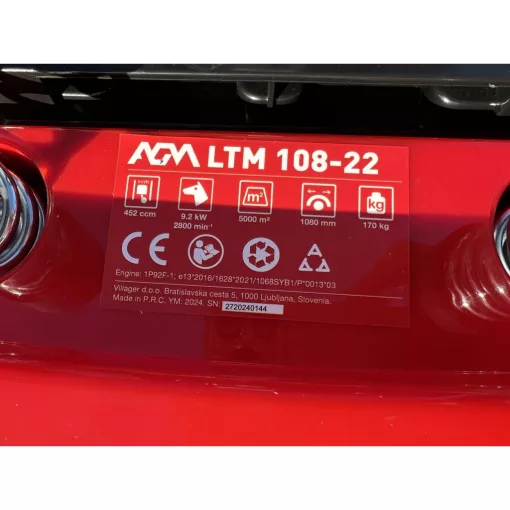 AGM ltm 108-22 Loncin traktor 108cm 9,2kw oldalkidobós