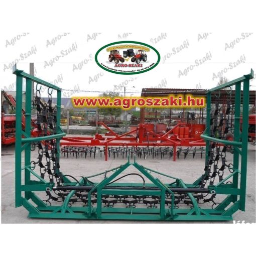 Láncborona, Gyepborona 6m hidraulikus nyitással! 