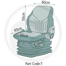 GRANIT (utángyártott) Üléshuzat Grammer Maximo, Compacto, Primo ülésekhez, GRANIT logóval, 3 részes