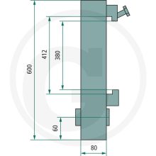 Paletta bálatüske adapter 800mm, és 1100mm bálatüskékkel