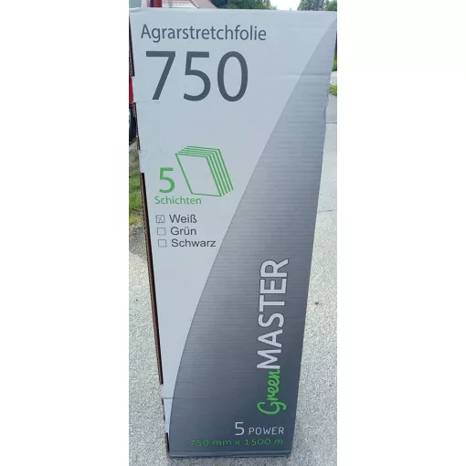 BÁLACSOMAGOLÓ FÓLIA 750X1500 25’ KARATZIS (FEHÉR)