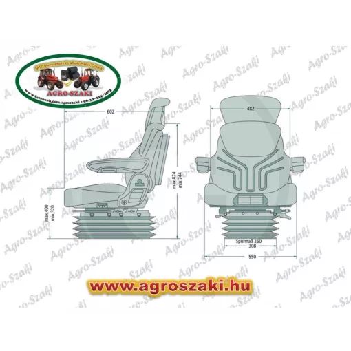 Grammer Maximo Dynamic DDS 1288545 (MSG95AL/741) légrugós ülés