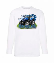 NEW HOLLAND Traktoros  PÓLÓ hosszú ujjú fehér
