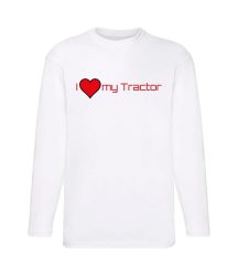 I LOVE MY TRACTOR! - FEHÉR HOSSZÚ UJJÚ PÓLÓ