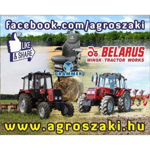 MTS900 Homlokrakodó MTZ 320.4 traktorhoz, 900kg teherbírású, joystikkal (EURO-NORM csatlakozós)