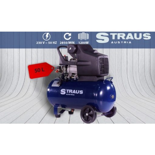 STRAUS 50L KOMPRESSZOR  1500W 8bar