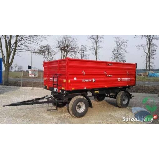 Metal-Fach T710/2 8 tonnás Pótkocsi ponyvával, magasítóval 