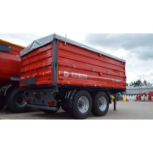 Metal-Fach T730.1 8Tonnás PÓTKOCSI ponyvával, magasítóval 