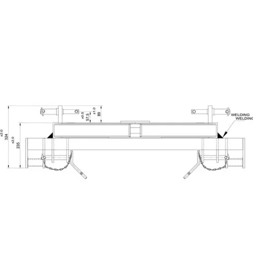Homlokrakodó átalakító adapter 3 pont csatlakozótól EURO-NORM csatlakozóra (2kat)