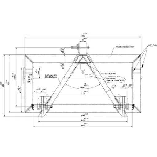 Homlokrakodó átalakító adapter 3 pont csatlakozótól EURO-NORM csatlakozóra (2kat)