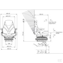 Légrugós szövet ülés (Gopart) 150kg-ig terhelhető!!!!