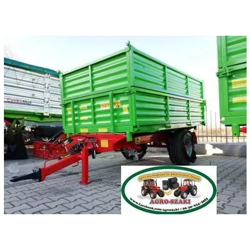Egytengelyes 2,5 tonnás lengyel pótkocsi magasítóval, légfékkel 